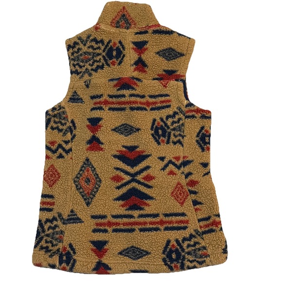 The North Face Campshire Sherpa Vest Women's Size Small Brown Aztec Print - Picture 4 of 12